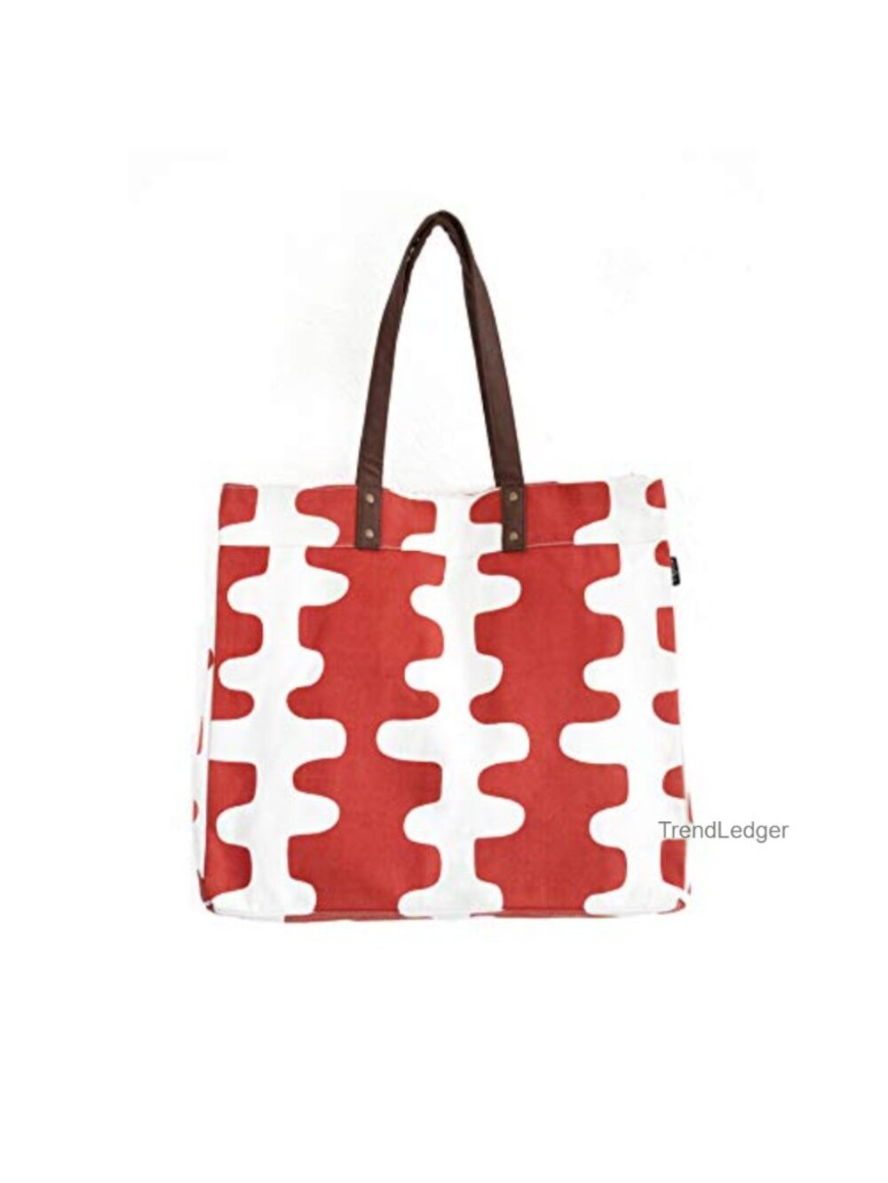 Recycled Canvas Carryall Tote Bag Vegan Leather Handles Large Utility Purse